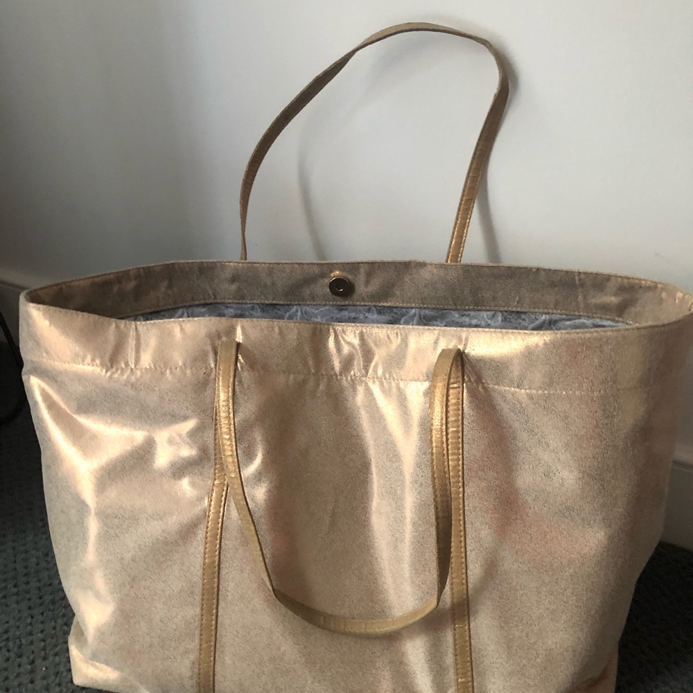 Gold tote bag